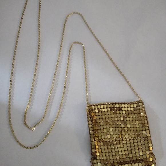 vintage gold mesh purse